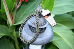 Silberne Shibari-Paracord-Perle – Messer-Schlüsselband